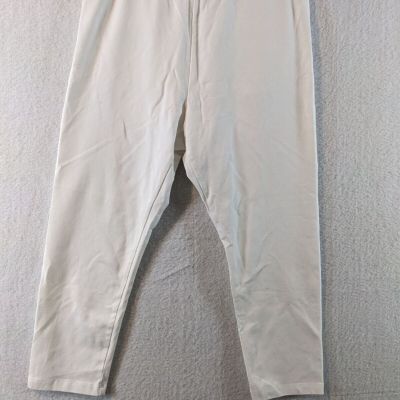 J.Jill Pima Capri Leggings Medium Supima Cotton White