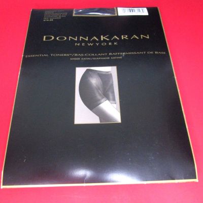 NEW~VTG~90s Donna Karan New York Y2K~Navy Sheer Satin Essential Toner Pantyhose