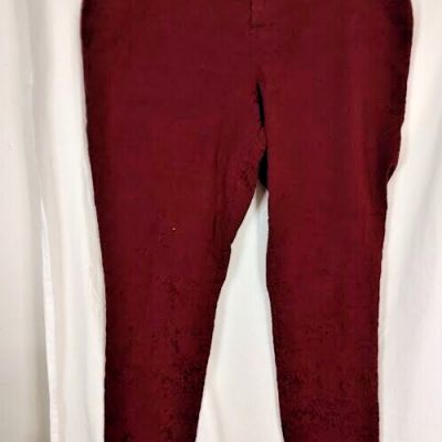 Torrid  Lace Velour Red Pants Leggings Women size 18