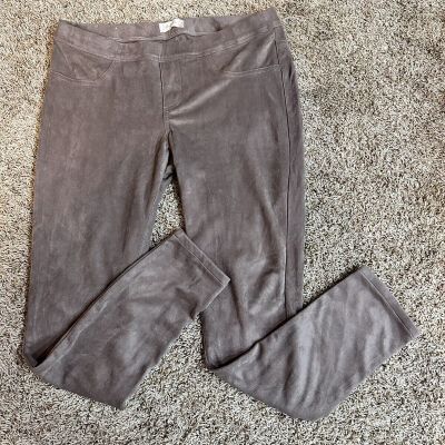 Altar'd State Faux Suede Leggings Pull On Pants Taupe Brown Size Large