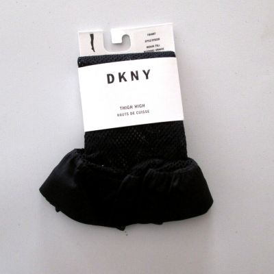 New Women's DKNY Thigh High Black  Fishnet Stockings Style DYS028 Medium/Tall