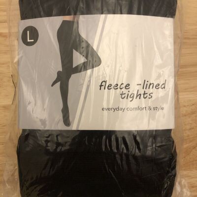 Fleece Lined Tights BLACK SIZE LARGE