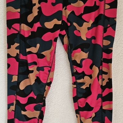 Womens Leggings Pants Size 2X Rag Multicolor Camouflage