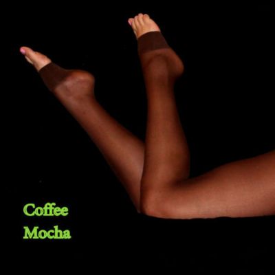 C M Tamara Pantyhose Mocha Coffee Toeless Opentoe Hooters Uniform Sexy Legs