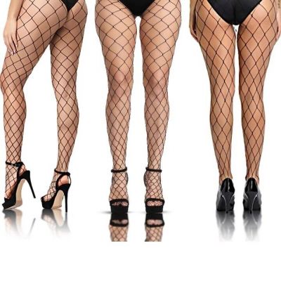 Soft & Stretchy High Waist Fishnet Tights Partterned Fishnets Nylons Stockings