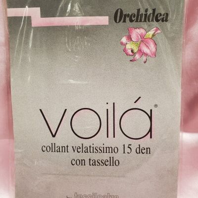 Orchidea Voila Italian Pantyhose Black Sz 2 Medium Tights ITALY Lingerie