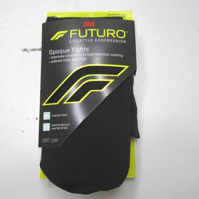 3M Futuro Womens Size Medium Moderate Black Compression Opaque Tights