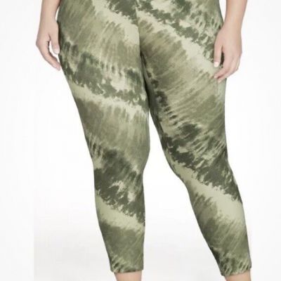 Terra And Sky Women’s Bias Tie Dye High Rise Capri Leggings 3X (24W-26W) NEW