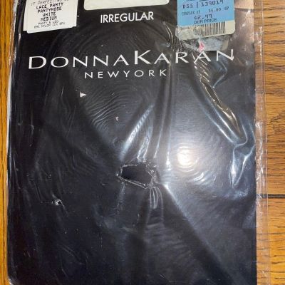 New, Irregular, Donna Karan Lace Panty Pantyhose - White Medium  Style 051 - New