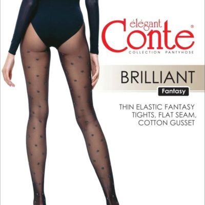 Conte Fantasy Women's Tights with Lurex Large Polka Dots - Brilliant 20 Den (19?