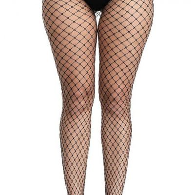 Fishnet Stockings Women Sexy Thigh High Stocking High Waist Pantyhose Large Grid