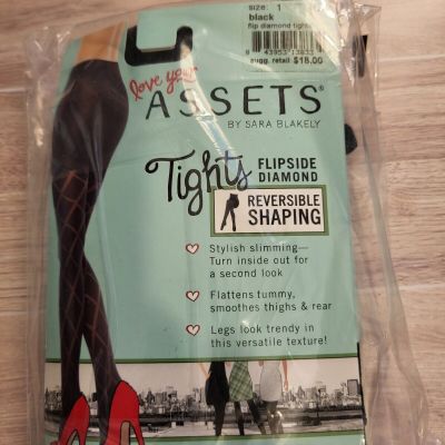 Spanx Love Your Assets Sara Blakely Shaping Tights Size 1 Black Flipside Diamond