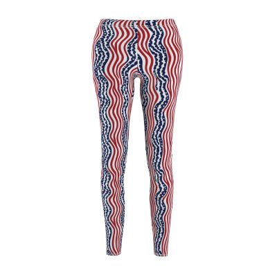 Leggings, Red White Blue Star Spangled Women's Casual Pants, NEW