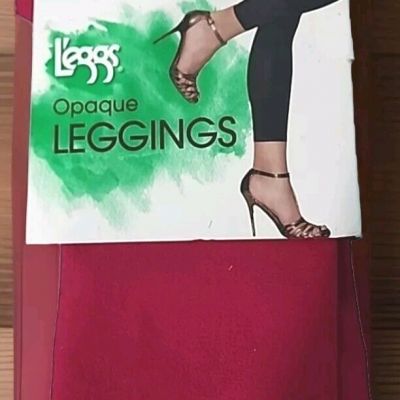 Leggs Opaque Leggings, Color Fuchia, Size: M Control Top,