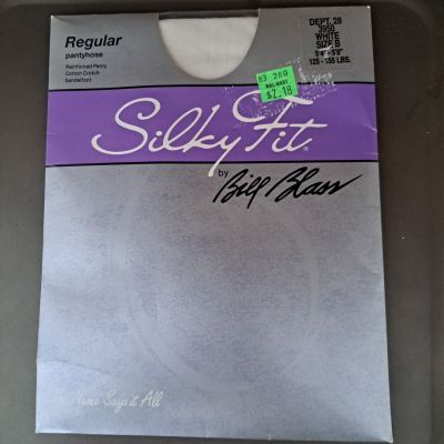 NOS Silky Fit By Bill Blass Panty Hose (Size B) 3950 White