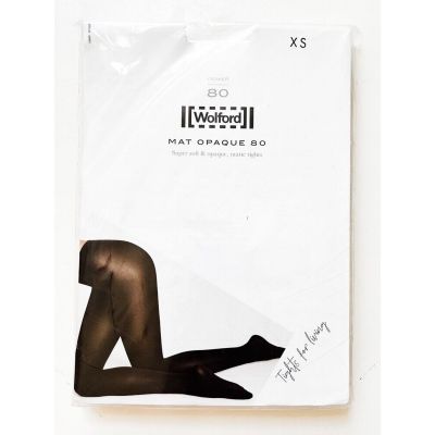 Wolford Mat Opaque 80 Black Matte Tights sz XS Extra Small NWT $75