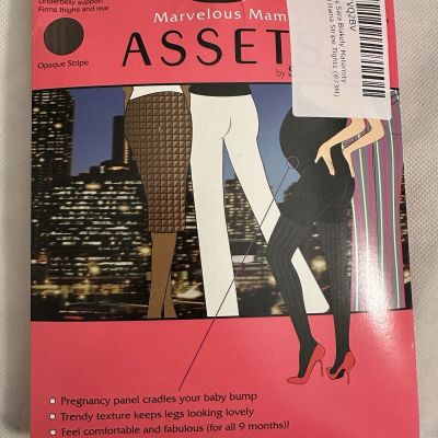 Assets by Sara Blakely Maternity Textured Mama Opaque Stripe Tights 873M Spanx