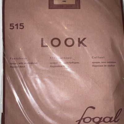 FOGAL 515 Look Opaque Tights Color: Marine - Red Size: Small  515 - 08