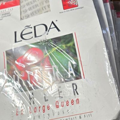 6 Pack Packages of Leda Ultra Sheer Ex Lg Queen Off White 3x 4x 5x 6x NOS