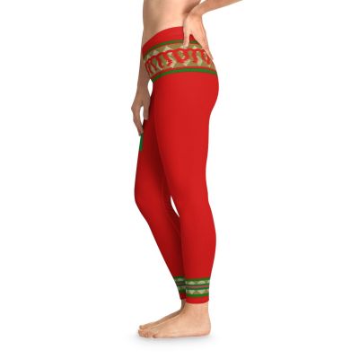 Festive Holiday Leggings, Christmas Activewear, Merry Workout Pants, Fun Holiday