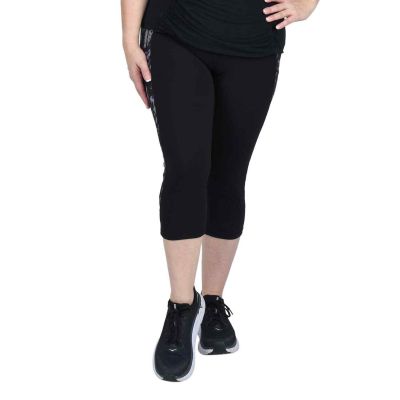 MARIKA Capri Black Athletic Breathable Quick Drying Elastic Waist Leggings-XS