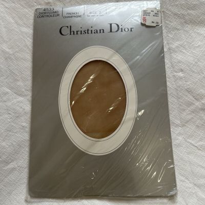 VTG Christian Dior Ultra Sheer Diorissimo Panty Hose Size 2 French Champagne