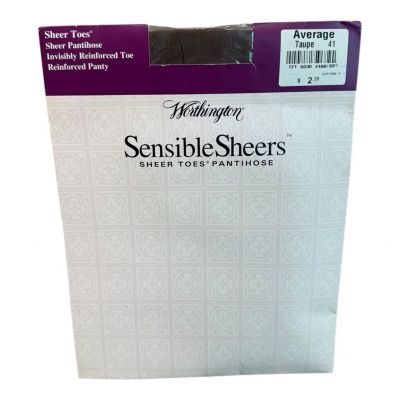 Worthington Sensible Sheers Pantyhose Average Taupe 41 Sheer Toes