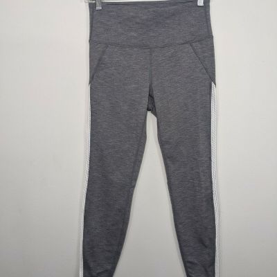 ATHLETA Gray High Rise Mesh Chat 7/8 Leggings Style 591346 Size Small