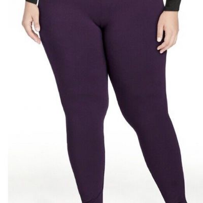 Terra and Sky Women’s Plum Soft Leggings 2X (20W-22W) NWT