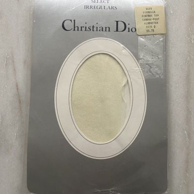 New In Package Vintage Christian Dior Alabaster Control Top Pantyhose Size 2