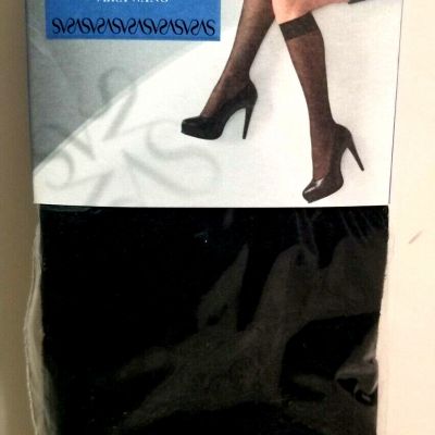 Simply Vera 2 Pairs Sheer Knee Highs Socks - One Size - Black