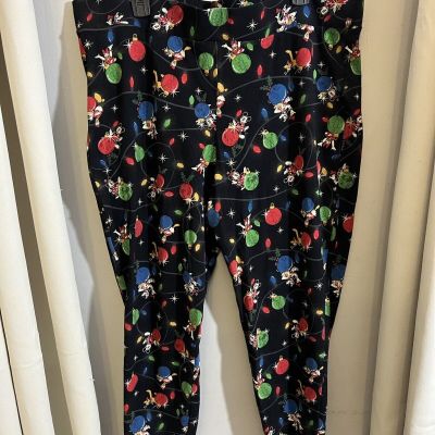 Torrid Plus Size 4 4X Disney Minnie Mickey Ornament Christmas Legging Holiday