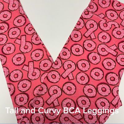 NEW Lularoe BCA Leggings sz TC ( 12-18 ) Pink Breast Cancer Awareness Ribbons