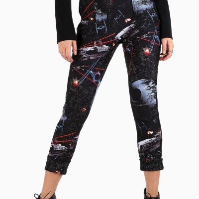 BlackMilk Death Star Battle Cuffed Pants Star Wars Disney Size Large L