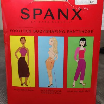 SPANX Size D Nude FOOTLESS BODY SHAPING PANTYHOSE The Original Control Top NEW