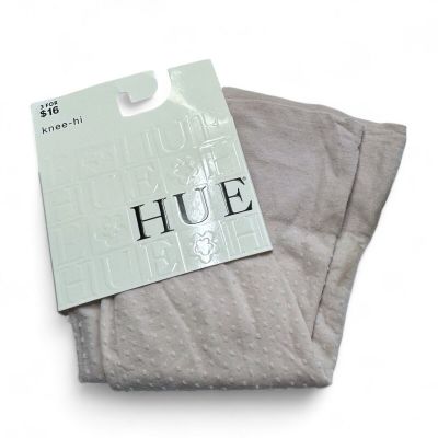 HUE Microdot Knee Hi Sachet Pink Textured Womens One Size | 1 Pair NEW Defect