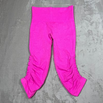 Lululemon In the Flo Cropped Bright Pink Leggings Size 2