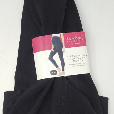 Ingrid & Isabel - Fleece Lined Footless Tights MATERNITY - Black SM/MED