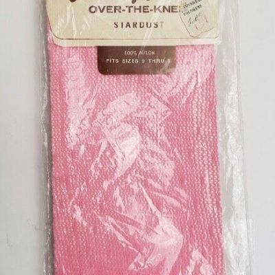 Adler's Crochet Corner Over the Knee Stardust Pink Net Stockings Size 9-11 New