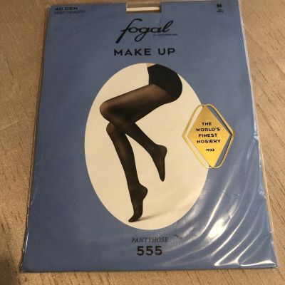 NWT FOGAL OF SWITZERLAND MAKE UP SEMI OPAQUE 555 PANTYHOSE 1070 BLOSSOM - M