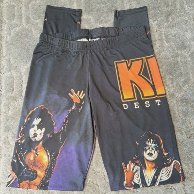 Hot Topic KISS Destroyer Leggings WOMENS JUNIORS SIZE M 70s hair band metal