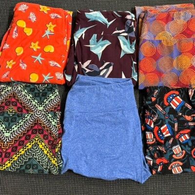 Lularoe Women’s “one Size” Leggings - Set Of 6