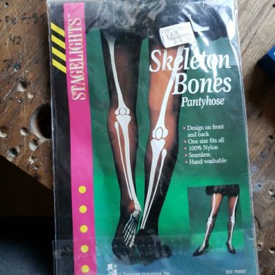 Women Lady Skull Skeleton Bone Halloween Party Tights Pantyhose Opaque Stockings