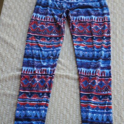 Hot Kiss Leggings Multi-Colored Style L1655 Elastic Waistband One Size Fits All