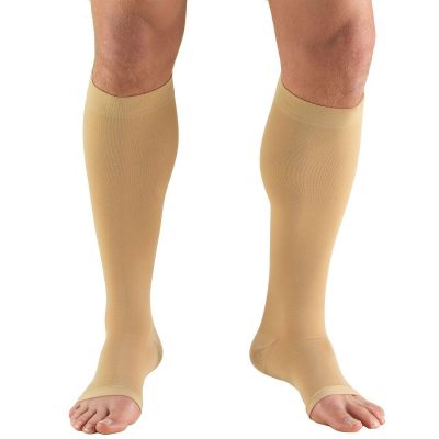 Truform Stockings Knee High Open Toe: 20-30 mmHg XL BEIGE (0865-XL)