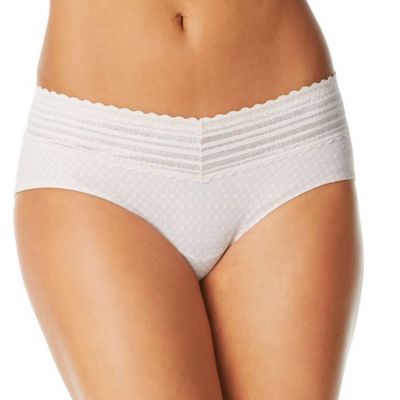 Warner's Women's Beige Hipster with Lace Panty, Medium, 3 Pack