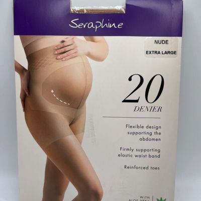 New NUDE Extra Large 20 Denier Seraphine Maternity tights With Aloe Extract.