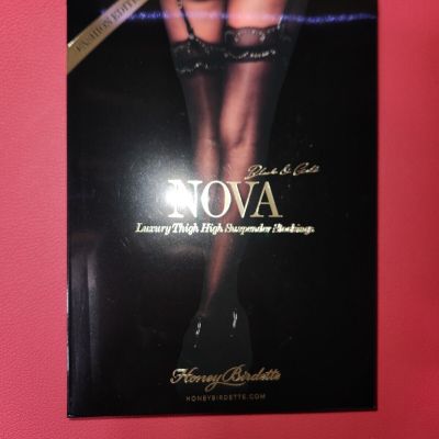 Honey Birdette Nova Astrology Black Suspender Stockings