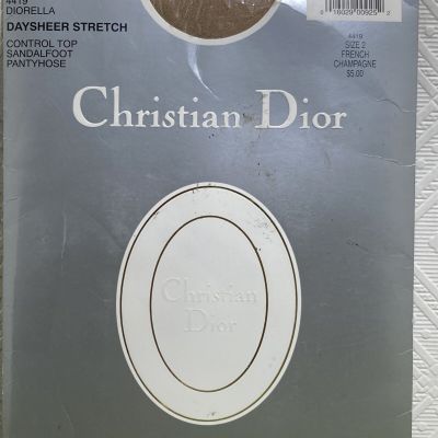 Christian Dior Pantyhose Diorella French Champagn Size 2 Daysheer Stretch Sandal