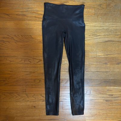 SPANXshape Black Faux Leather Leggings - Medium